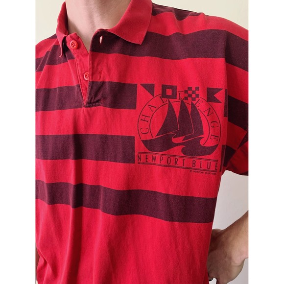 vintage 80s boxy fit short sleeve polo shirt - Picture 6 of 9